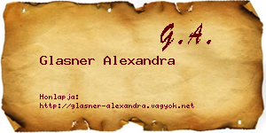 Glasner Alexandra névjegykártya